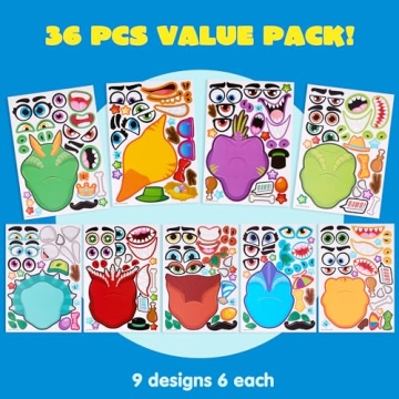 JOYIN 36PCS Dinosaur Stickers for Kids Crafts and Parties
