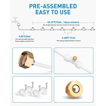 homenote Misting Cooling System for Outdoor Comfort