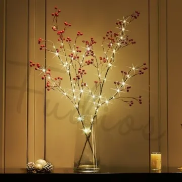 Fudios Lighted Pine Branches 80 LED Fairy Lights