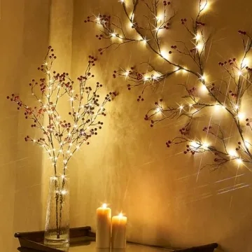 Fudios Lighted Pine Branches 80 LED Fairy Lights