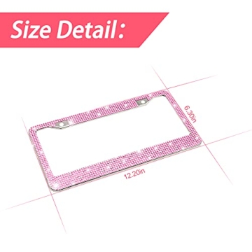 Bling Car License Plate Frame for Women - Sparkly & Durable