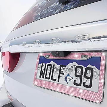 Bling Car License Plate Frame for Women - Sparkly & Durable