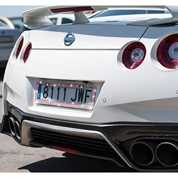 Bling Car License Plate Frame for Women - Sparkly & Durable