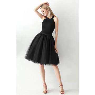 Babyonline Women's Tulle Tutu Skirt - Full Volume, Knee Length