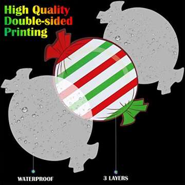 Colorful 30 Piece Christmas Candy Cutouts Set for Decor