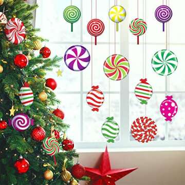 Colorful 30 Piece Christmas Candy Cutouts Set for Decor