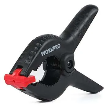 WORKPRO 20-Piece Plastic Spring Clamp Set, Jaw Open Sizes 3/4", 1", 2", 3", for Wood Working, DIY, Sembling, Photo Studio Backdrops Backgrounds, W001402A