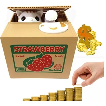 HmiL-U Automatic Cat Piggy Bank for Kids Fun & Savings