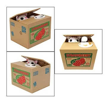 HmiL-U Automatic Cat Piggy Bank for Kids Fun & Savings