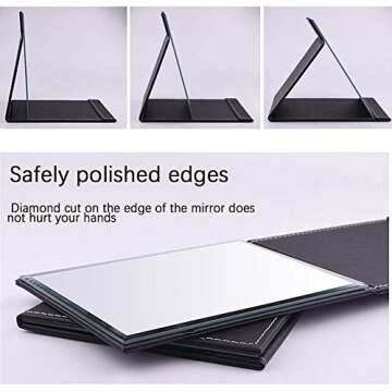 NAYSAYE 10x7 Inches Portable Folding Makeup Mirror Table Vanity Desk Travel Mirror with Stand Tabletop Desktop Mirror