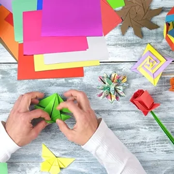 WOWOSS Metallic Foil Origami Paper Set 112 Sheets 7 Colors