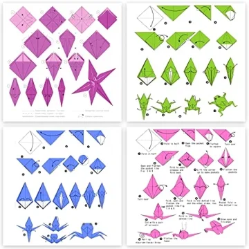 WOWOSS Metallic Foil Origami Paper Set 112 Sheets 7 Colors