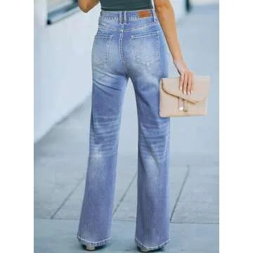Trendy High-Waisted Wide Leg Jeans for Women 2025