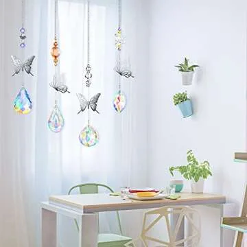 Exquisite Hicarer 7 Piece Crystal Suncatcher Set