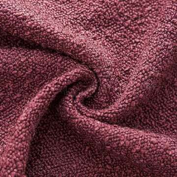 Foindtower Textured Boucle Throw Pillow Covers Accent Solid Pillow Cases Cozy Soft Decorative Couch ...