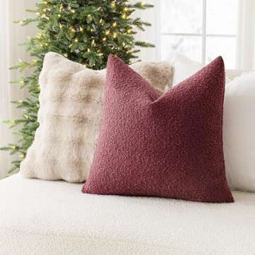 Foindtower Boucle Pillow Covers - Cozy & Textured