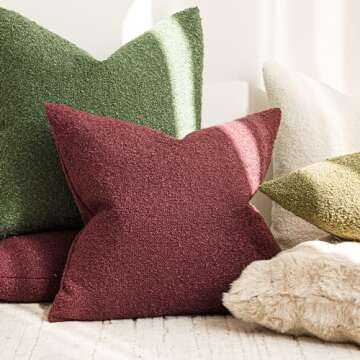 Foindtower Boucle Pillow Covers - Cozy & Textured