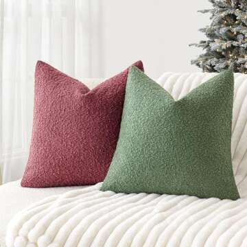Foindtower Boucle Pillow Covers - Cozy & Textured