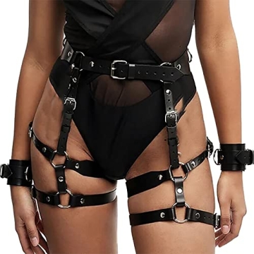 Bold Punk Leather Body Chain - Adjustable Waist Belt for Women