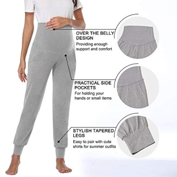 AMPOSH Women's Maternity Joggers Stretchy Comfortable Pants
