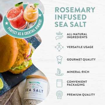 FLORIDA PURE Rosemary Sea Salt for Cooking and Baking