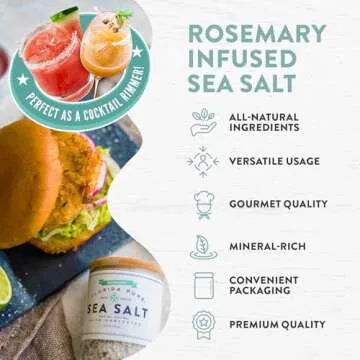 FLORIDA PURE Rosemary Sea Salt for Cooking and Baking