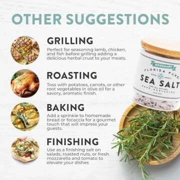 FLORIDA PURE Rosemary Sea Salt for Cooking and Baking