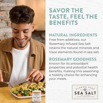 FLORIDA PURE Rosemary Sea Salt for Cooking and Baking