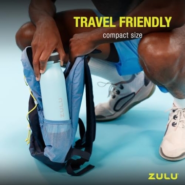 Zulu Ace 18oz Vacuum Insulated Stainless Steel Water Bottle with Chug Spout, Leak-Proof Locking Lid and Removable Base for School, Backpack, Sports, Gym, Travel, Army