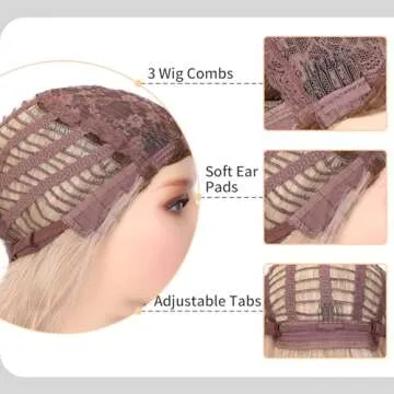 LADY MIRANDA Blonde Wigs Natural Look for All Occasions