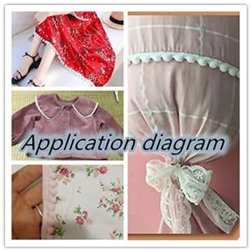 IDONGCAI Mini Pom Poms Trim Ribbon Pom Pom Ball Fringe Trim Tassel Sewing Trim for Home Curtain Clothes Pillow Decoration(Multicolor)