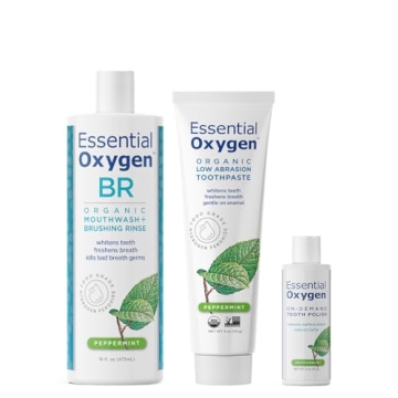 Essential Oxygen Pristine Protocol A 3-Step System for Your Best Smile Ever, Natural Oral Care Combo...