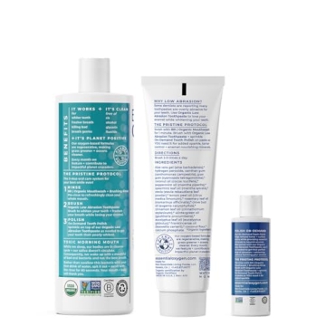 Essential Oxygen Pristine Protocol Organic Oral Care Kit 3 Count