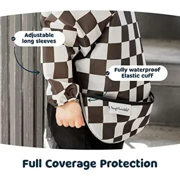 Tiny Twinkle Mess Proof Baby Bib for Easy Feeding