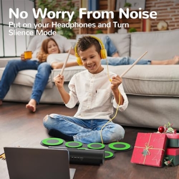 Paxcess Electric Drum Set - 7-Pad Practice Kit