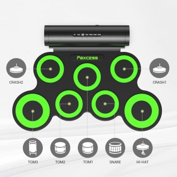 Paxcess Electric Drum Set - 7-Pad Practice Kit
