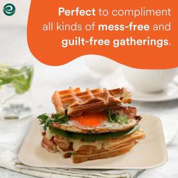 ECO SOUL 100 Count Square Palm Leaf Plates of 6 Inch - Disposable, Eco-Friendly, Biodegradable Bamboo Plates - Perfect for Parties, Catering, Weddings & Large Events