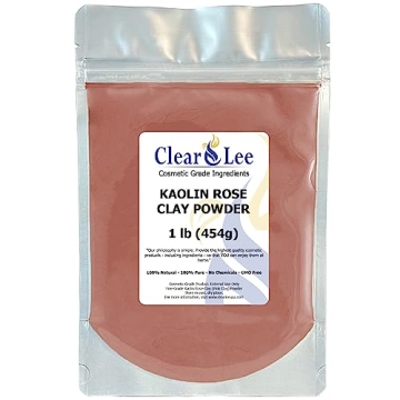 ClearLee Kaolin Rose Pink Clay - 100% Pure Natural Powder for Skin Detox and Rejuvenation