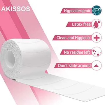 Foam Eye Pads for Eyelash Extensions - Akissos 125 PCS Pre Cut Medical Foam Tape Under Eye Pads Lash Extension Supplies Beauty Tools Lint Free Hypoallergenic No Latex Waterproof