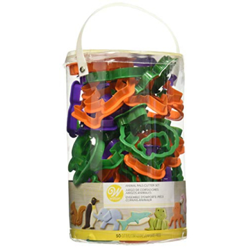Wilton 50-Piece Animal Cookie Cutter Set Durable Dishwasher Safe