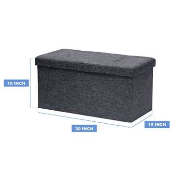 Stylish Storage Ottoman - Otto & Ben 30" with Lift Top