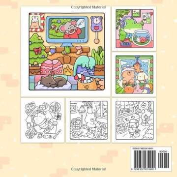 Comfy Days: Coloring Book for Adults and Teens Featuring Super Cute Animal Characters in Cozy Hygge ...
