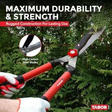 TABOR TOOLS B620A Hedge Shears with Comfort Grip