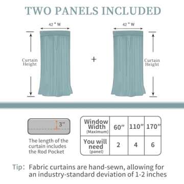 BGment Light Grey Blackout Curtains for Bedroom - Thermal Insulated Room Darkening Rod Pocket and Ba...