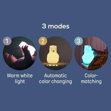 Lumicolor Bear Baby Night Light - Color Changing Delight