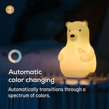Lumicolor Bear Baby Night Light - Color Changing Delight