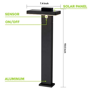 BRIMMEL Solar Landscape Path Light with Motion Sensor