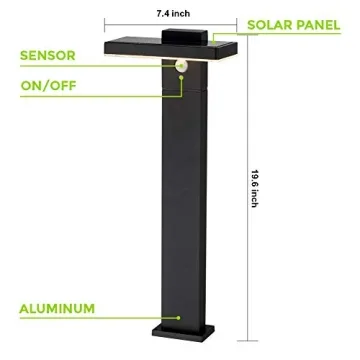 BRIMMEL Solar Landscape Path Light with Motion Sensor