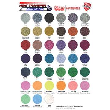 Siser Glitter HTV 20" x 12" Sheet - Iron on Heat Transfer Vinyl (Gold)