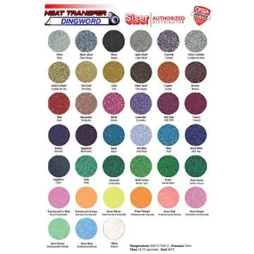 Siser Glitter HTV 20" x 12" Sheet - Iron on Heat Transfer Vinyl (Gold)